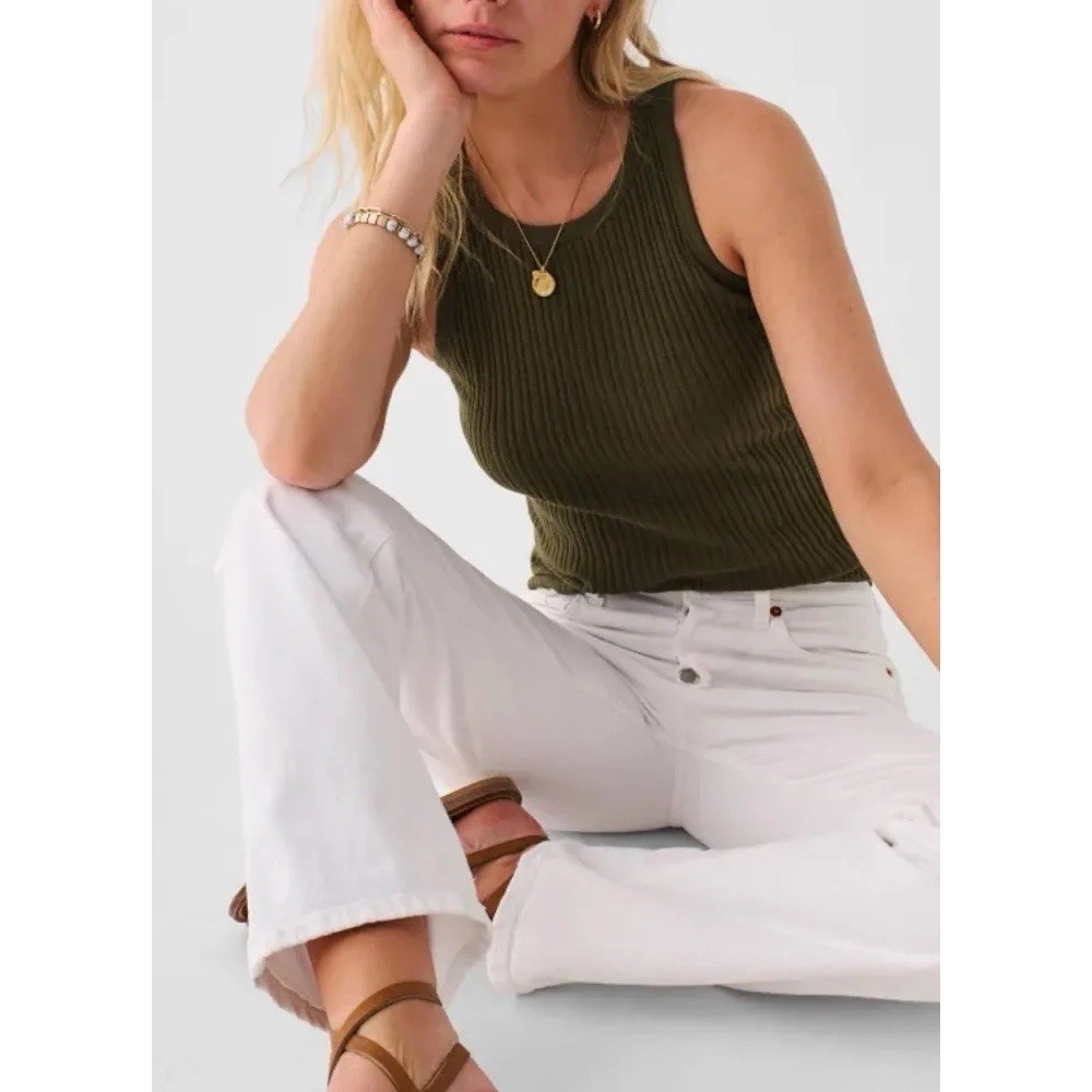 Faherty Cambria Ribbed Tank Top Sz XS MSRP $78